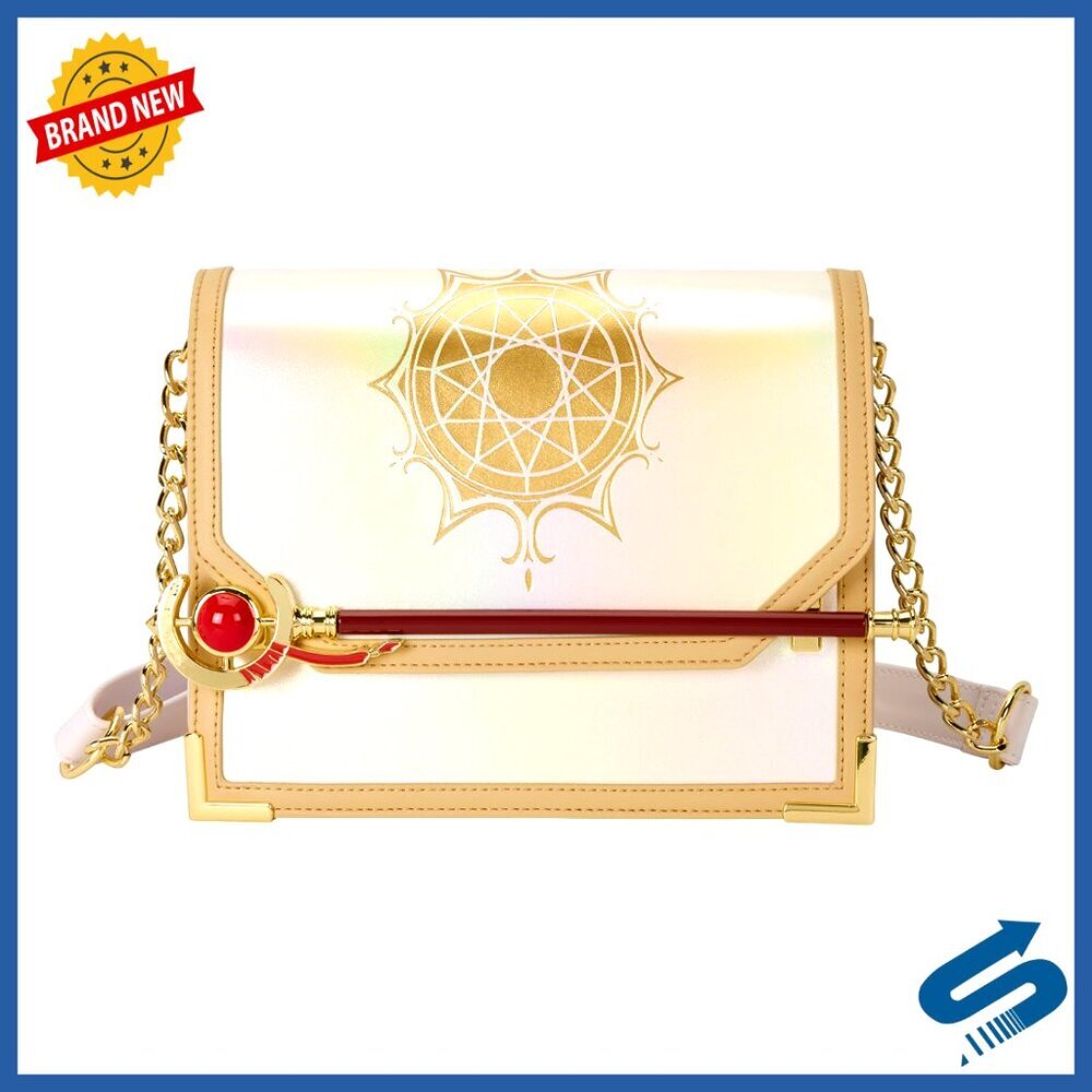 Crossbody Bag with Adjustable Strap, 3D Molded Hardware, Iridescent Finish